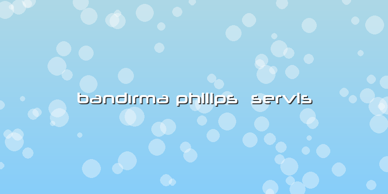 Bandırma Philips  Servis