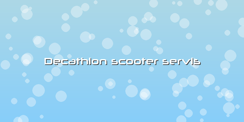 Decathlon Scooter Servis