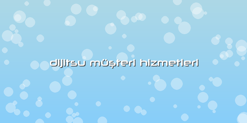 Dijitsu Müşteri Hizmetleri