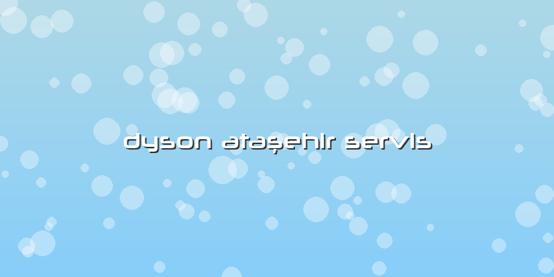 Dyson Ataşehir Servis