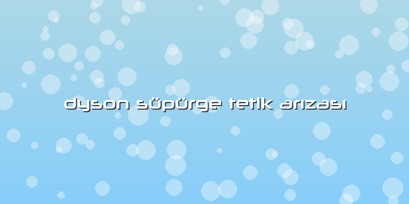 Dyson Süpürge Tetik Arızası