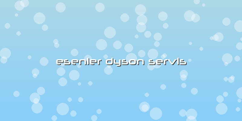 Esenler Dyson Servis