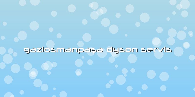 Gaziosmanpaşa Dyson Servis