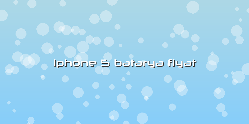 Iphone 5 Batarya Fiyat