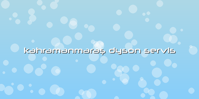 Kahramanmaraş Dyson Servis