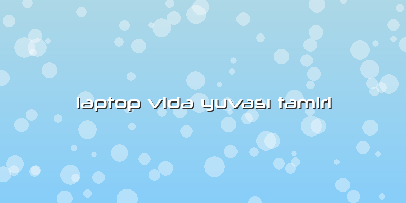 Laptop Vida Yuvası Tamiri