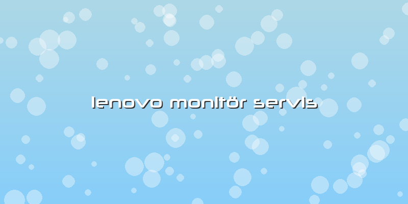 Lenovo Monitör Servis