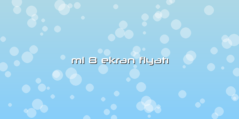 Mi 8 Ekran Fiyatı