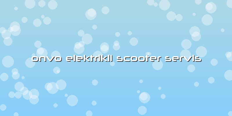 Onvo Elektrikli Scooter Servis