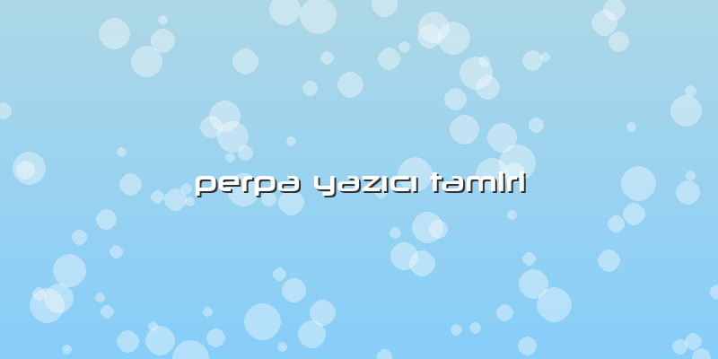 Perpa Yazıcı Tamiri