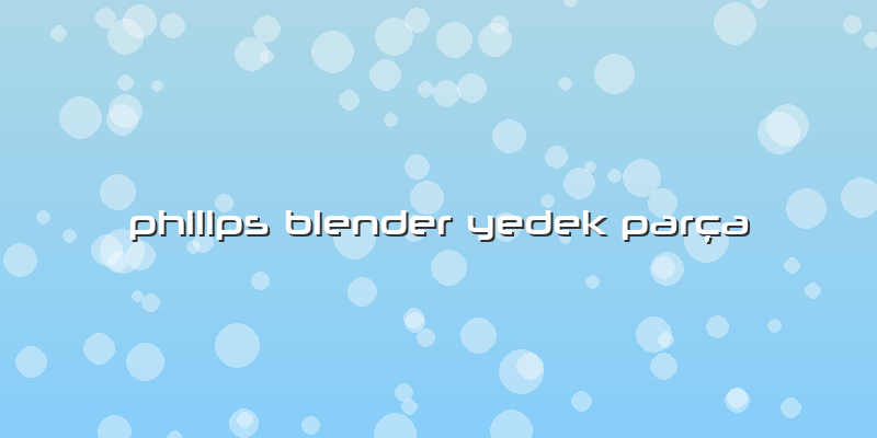 Philips Blender Yedek Parça
