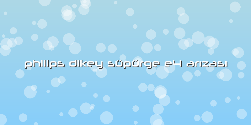 Philips Dikey Süpürge E4 Arızası