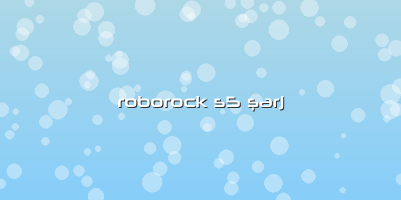 Roborock S5 şarj