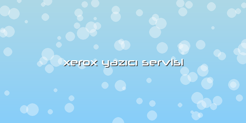 Xerox Yazıcı Servisi