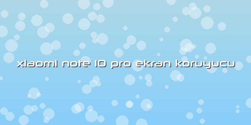 Xiaomi Note 10 Pro Ekran Koruyucu
